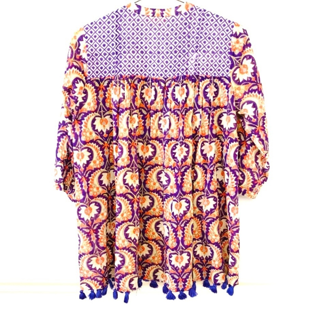 ROBERTA ROLLER RABBIT Serafina Blouse Purple/Orange - Picture 4 of 7